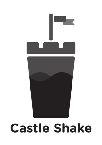 Plantilla de diseño de logotipo de Castle Shake negro