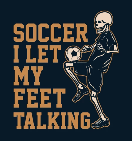 Squelette jouant au football modèle de conception de t-shirt vintage