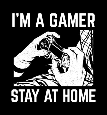 Ik ben een thuisblijvende gamer t-shirt ontwerpsjabloon