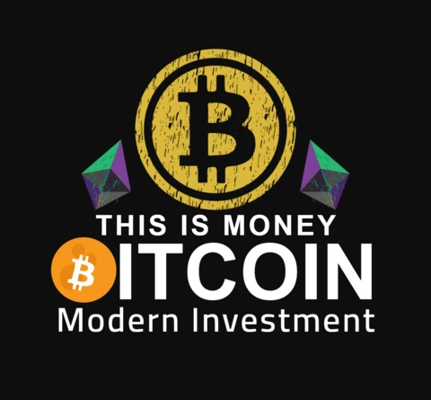 Bitcoin Money T-Shirt Design Template