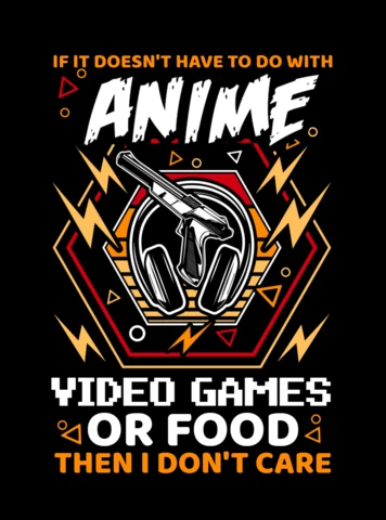Anime Video Games T-shirt Design Template