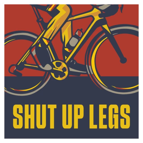 Tais-toi les jambes avec le modèle de conception d'affiche de cyclisme