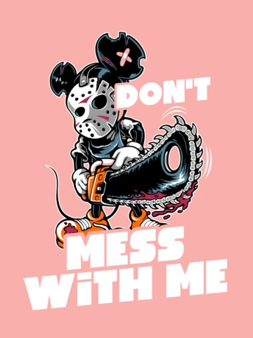 No te metas conmigo plantilla de diseño de camiseta de parodia de mickey