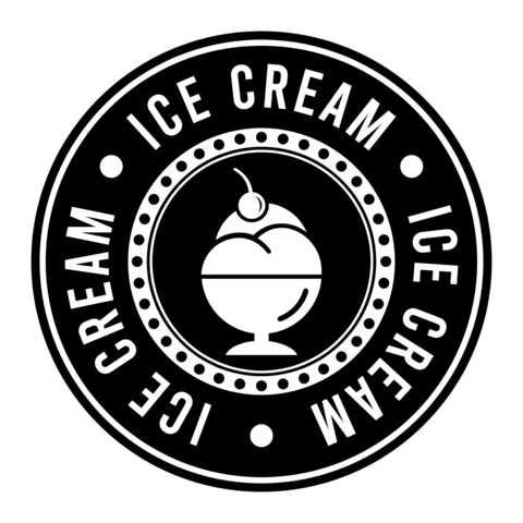 Modèle de logo pour les crèmes glacées