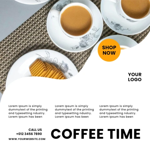 Coffee Time Promotional Instagram Story Post Design Template