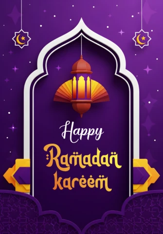 Szablon projektu lampionu ramadanowego do kartki z życzeniami