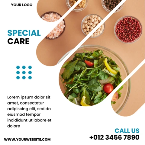 Hospital and Healthcare Advertising Social Media Post Design Template
