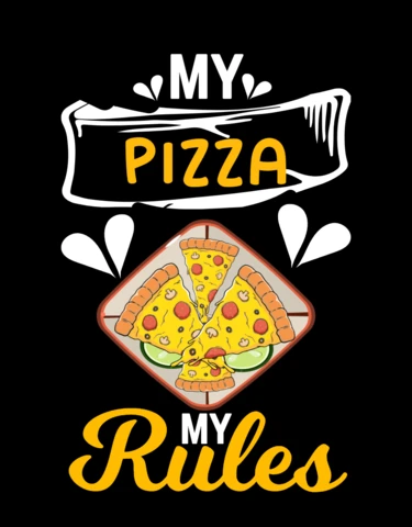 Modello di maglietta "My Pizza My Rules