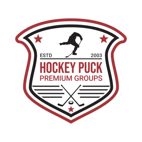 Hockey Puck Sports Logo Design Template