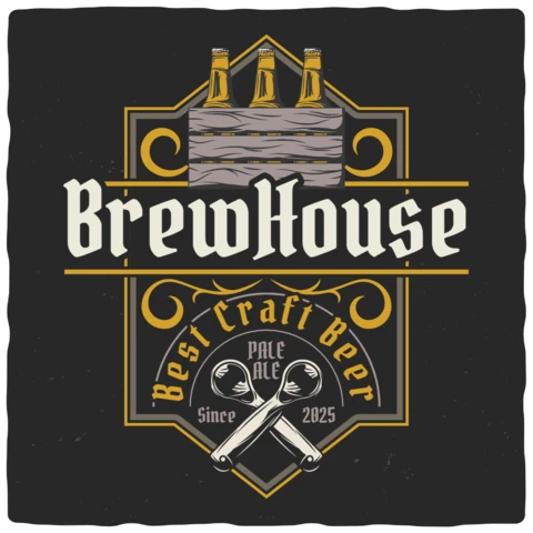 Brewhouse Best Craft Beer T-shirt Design Template
