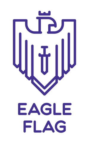 Bandera del águila plantilla de diseño de logotipo