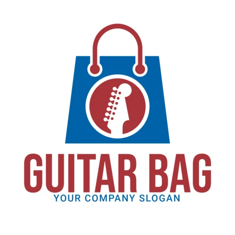 Guitar Bag Logo Design Template