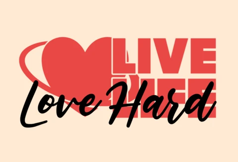 Modèle de design typographique Love hard pour t-shirt et vêtements.