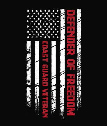 USA Coast Guard Veteran T-Shirt Design Template