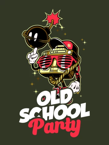Old School Music Party T-shirt Design Template