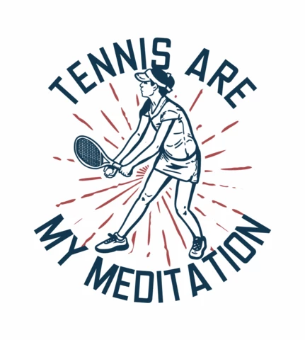 Tennisspieler Vintage T-Shirt Design-Vorlage
