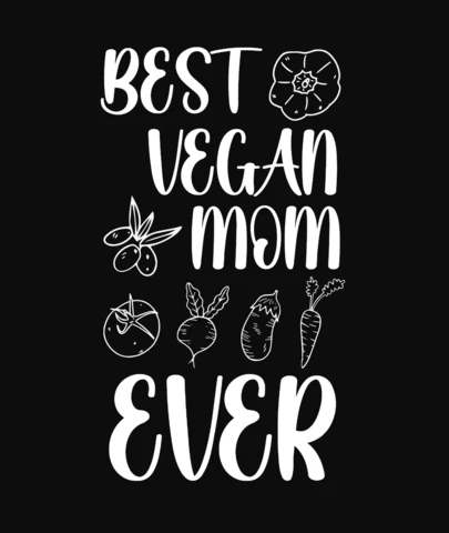 Best Vegan Mom T-Shirt Design Template