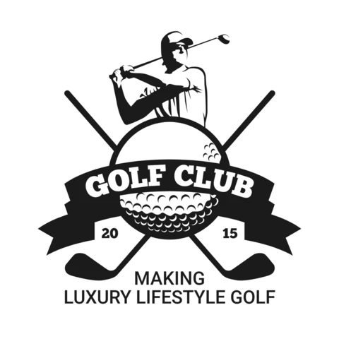 Szablon projektu logo sportowego turnieju klubu golfowego