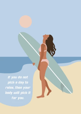 Plantilla de diseño de cartel de playa retro