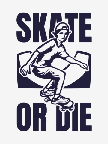 Skater-Vintage-T-Shirt-Designvorlage