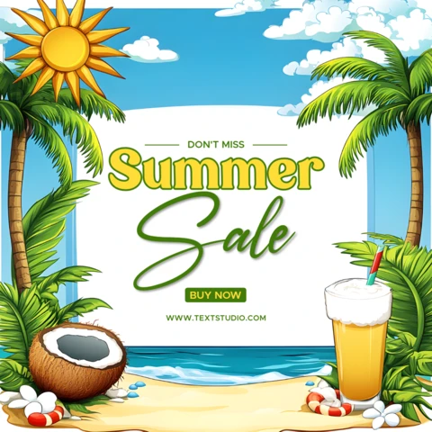 Modèle de conception de vente d'été pour les promotions tropicales