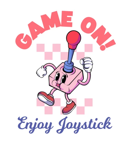 ¡Juego activado! diseño de camiseta con un personaje de joystick juguetón que trae diversión de juegos retro