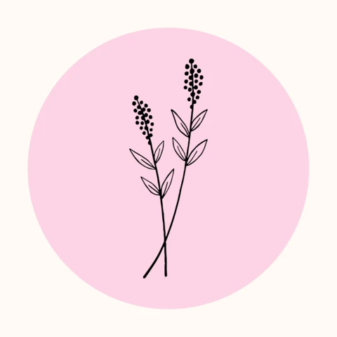 Rosa Blumenstrich-Kunst-Designvorlage für Instagram-Story-Highlight-Cover