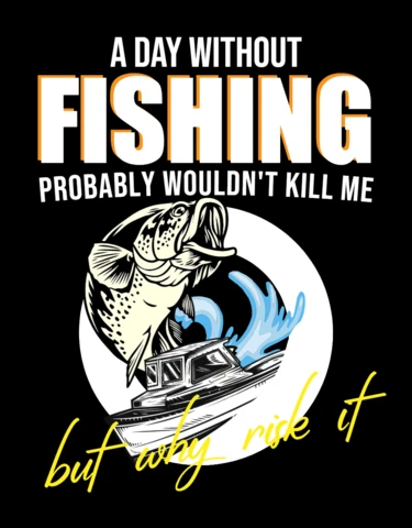 Modelo de design de camiseta de um dia sem pesca