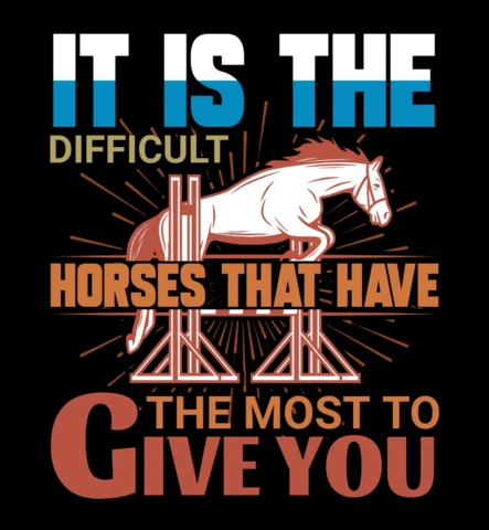 Es difícil que los caballos que más tienen que ofrecerte sean el diseño de camiseta de carreras de caballos.