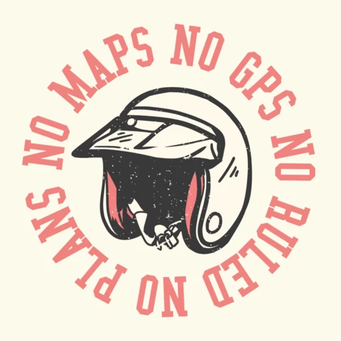 Motorcycle Helmet Vintage T-shirt Design Template