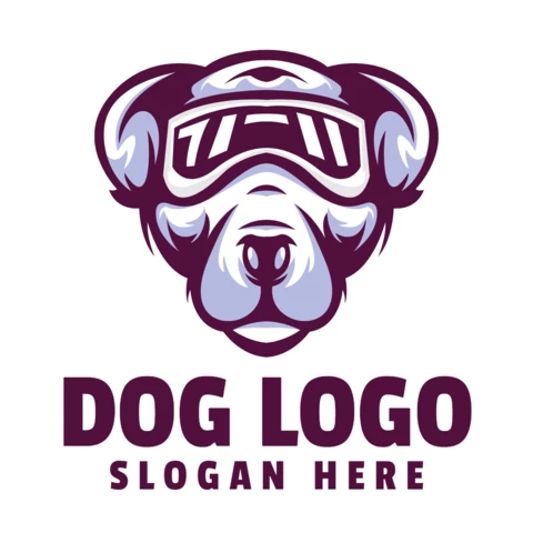 Modello di progettazione del logo del cane