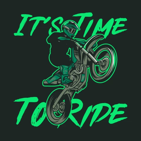 It's Time Ride Poster Design Template