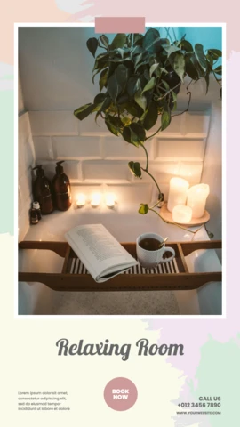 Pastel Spa Advertising Instagram Story Design Template