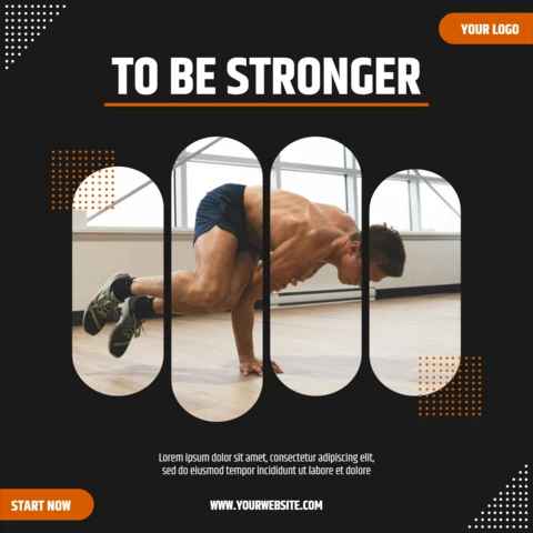High-Impact Avertissement Instagram Post Design Template
