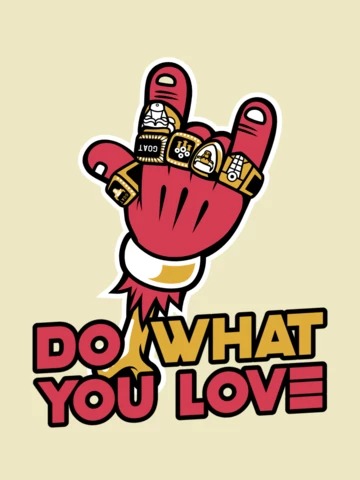 Haz lo que amas plantilla de diseño de camiseta motivacional