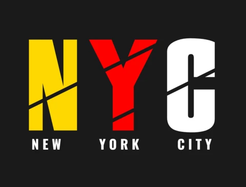 New York City Typography T-Shirt Design Template