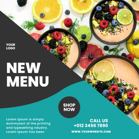 Modèle de conception de publication promotionnelle Instagram sur les aliments percutants