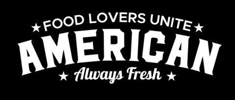 Amerikaanse voedingsmiddelen logo-ontwerpsjabloon