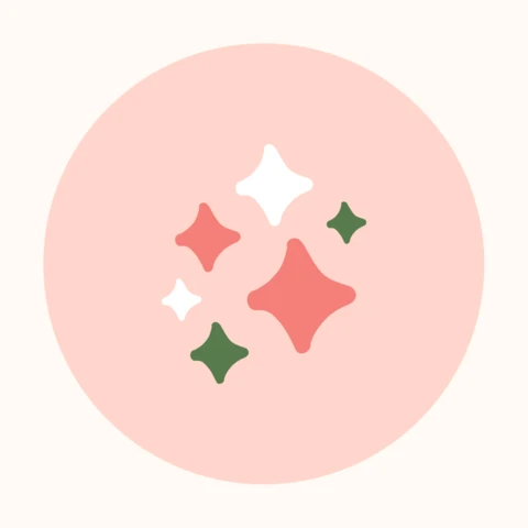 Sparkles minimalistische Instagram-Story-Highlight-Cover-Designvorlage