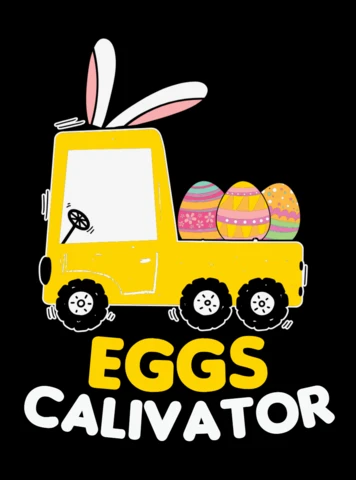 Eggs Calivator Easter Day T-Shirt Design Template