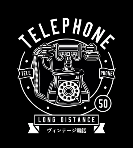 Plantilla de diseño de camiseta vintage Telephone