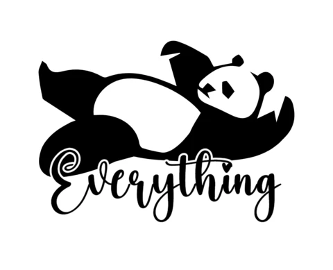 Chillin' Panda T-Shirt Design Template