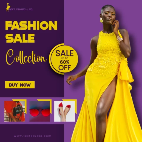 Yellow Modern Fashion Sale Collection Facebook Post