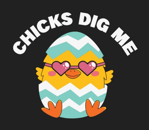 Modelo de design de camiseta Chick dig me