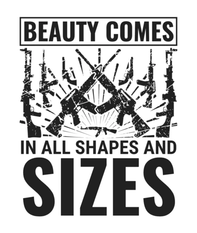 Grunge Typography Design Template: Beauty Comes in All Shapes and Sizes