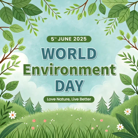 Meadow On The Forest Edge Editable Template for World Environment Day Design