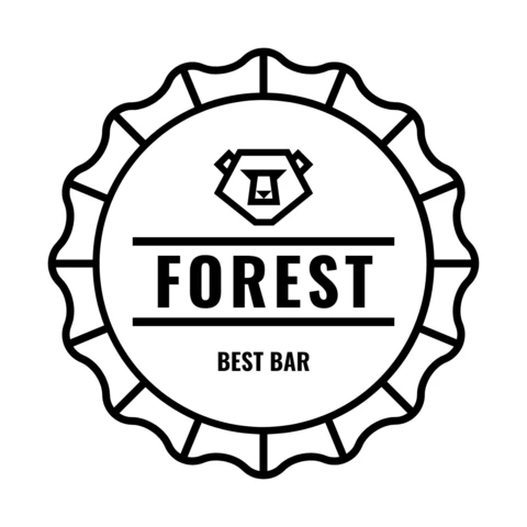 Plantilla de diseño del logotipo del oso del bosque