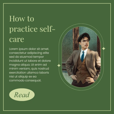 Self Care Tips Instagram Post Design Template
