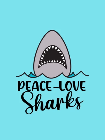 Summer Sharks T-shirt Template Design