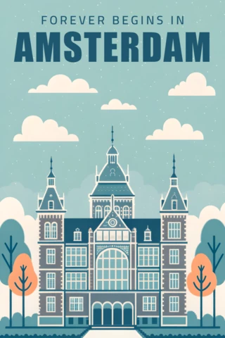 Amsterdam Vintage Design Template for Posters